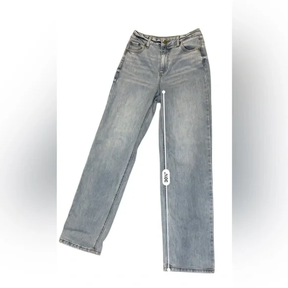 Oat New York high rise straight leg jeans 2 26 light wash - Picture 7 of 9